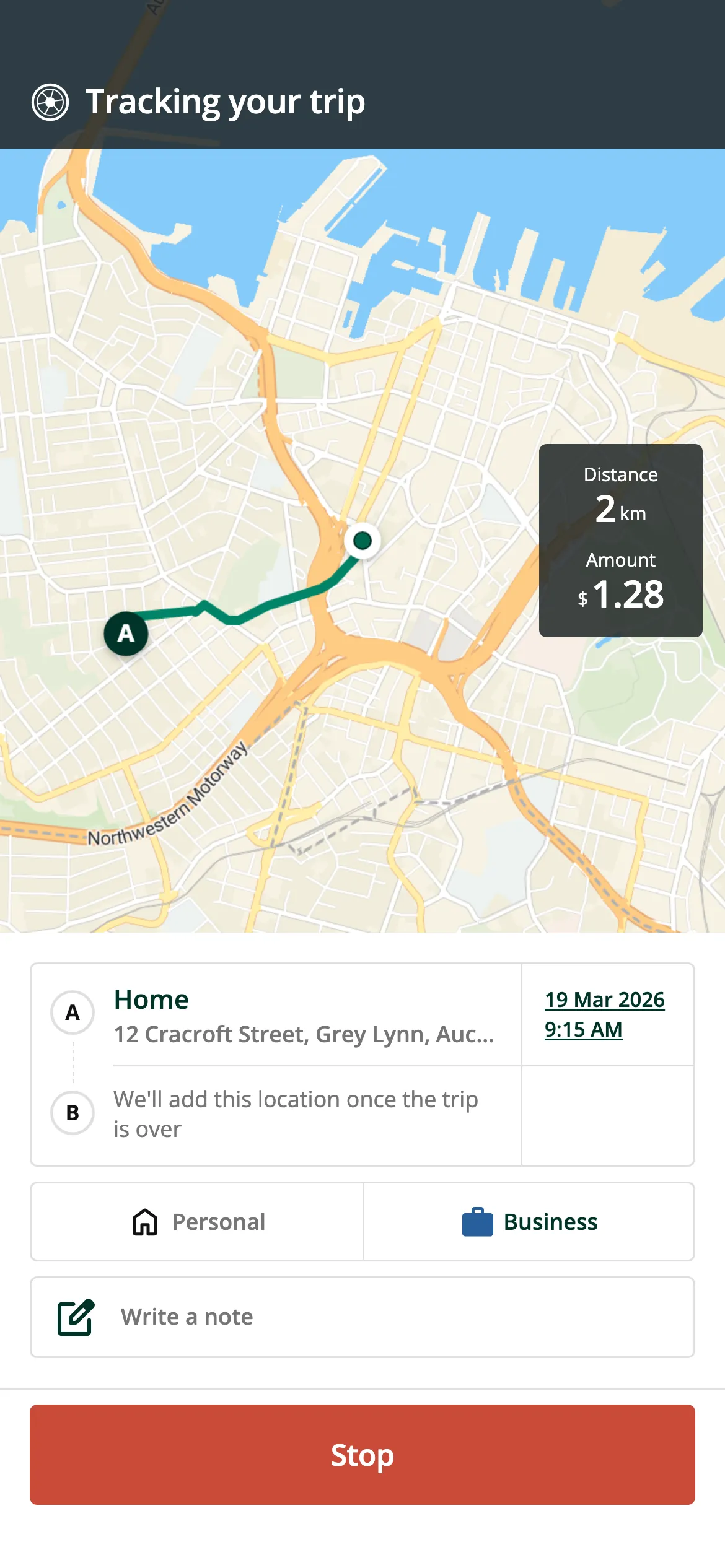 Automatic trip logging