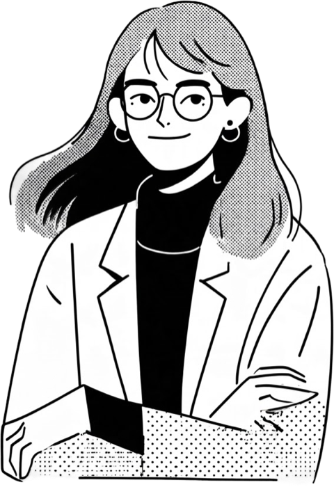 Illustration of a friendly accountant
